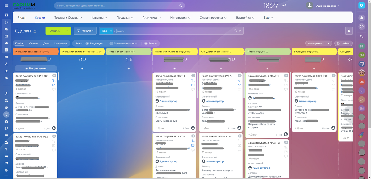 Рис.1 - Воронка сделок