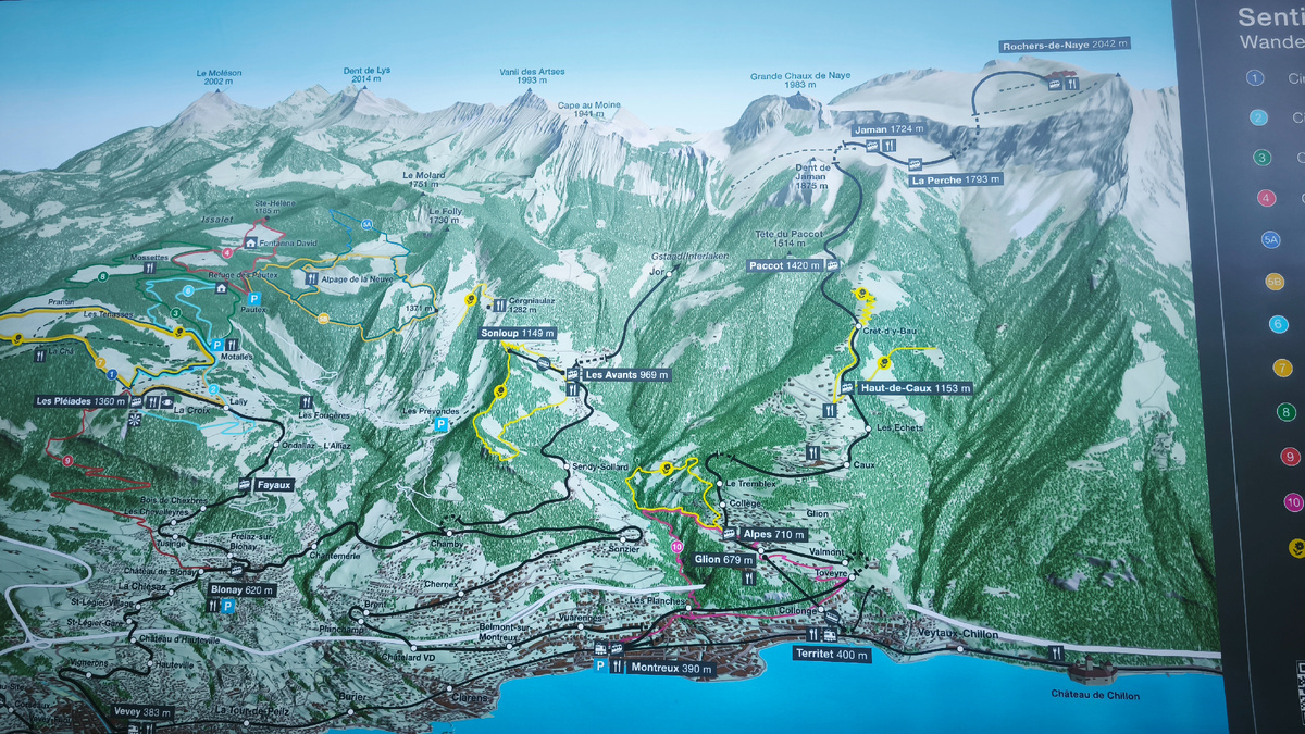 Схема Альпийских железных дорог 