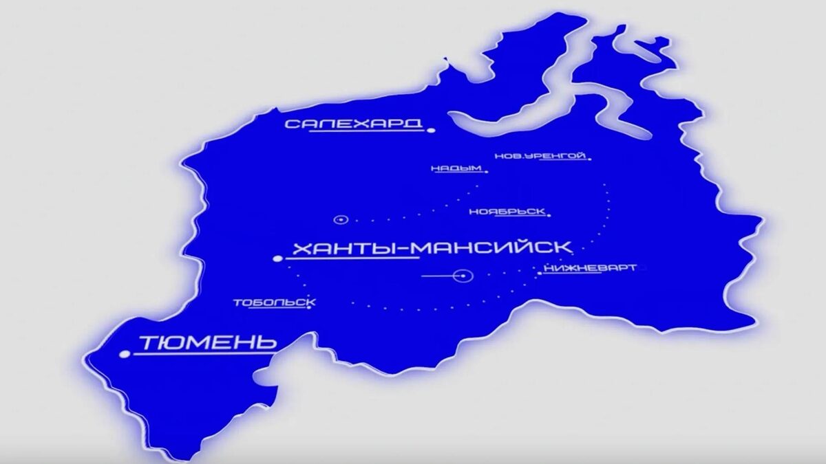 Тюменская область на карте