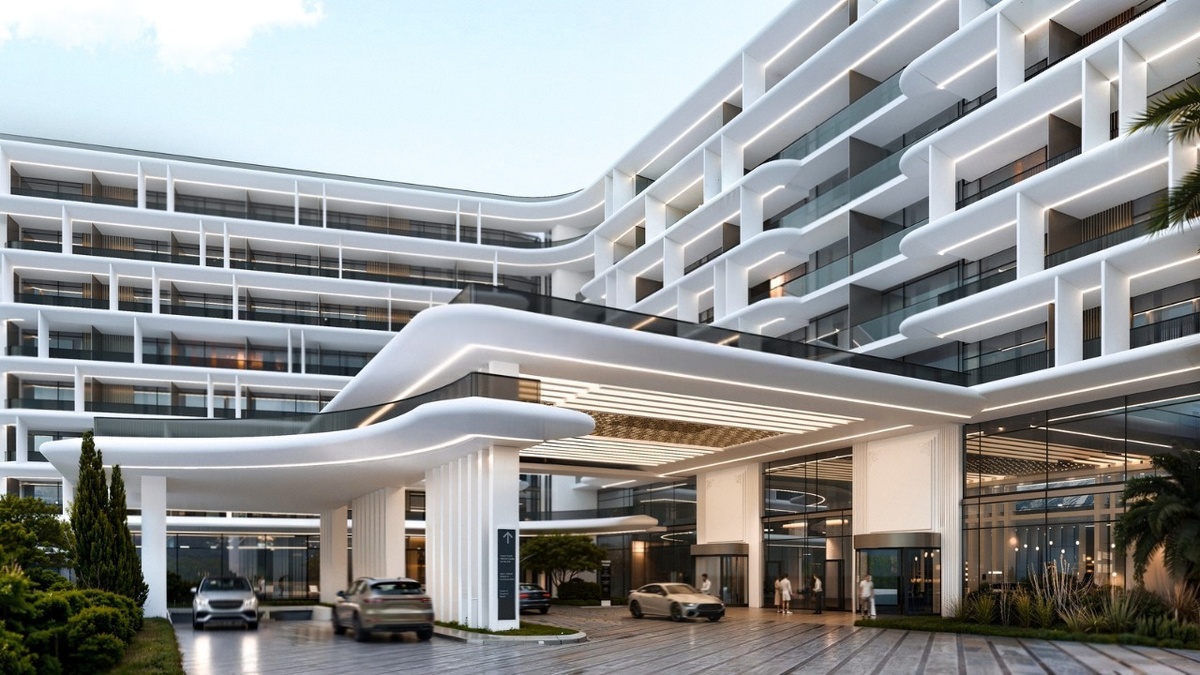 Вид на проект гостиничного комплекса «Мандарин Гарден» в Адлере