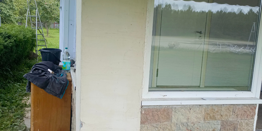 Исравляем страшный фасад. Часть третья. (неожиданное продолжение - входная группа).