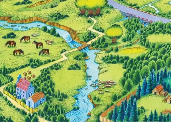 Часть территорий племён из всем известной вам карты. Изображение из книги издания "Олма"