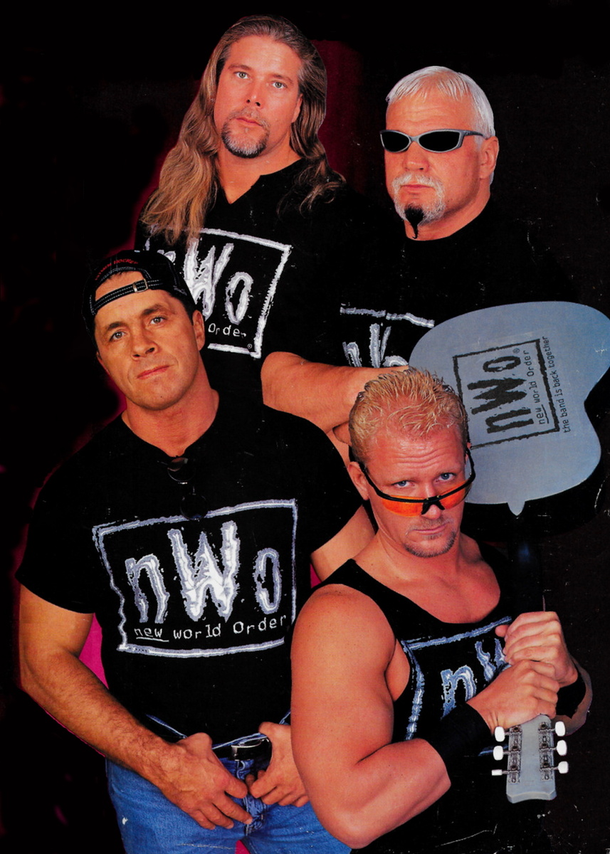 Кэвин Нэш, Джефф Джарретт, Скотт Холл и каким-то боком Брэт Харт