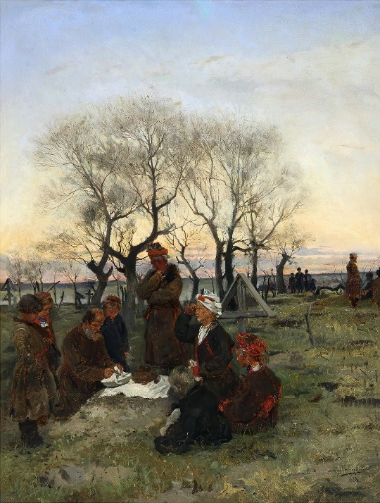 Маковский Владимир Егорович (1846-1920)«Поминки», 1884