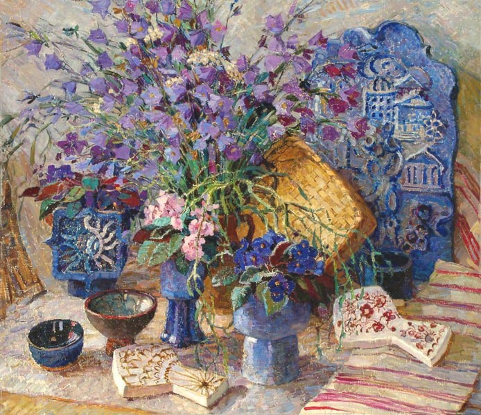 Жолток Валериана, "Голубой натюрморт". 1974г.