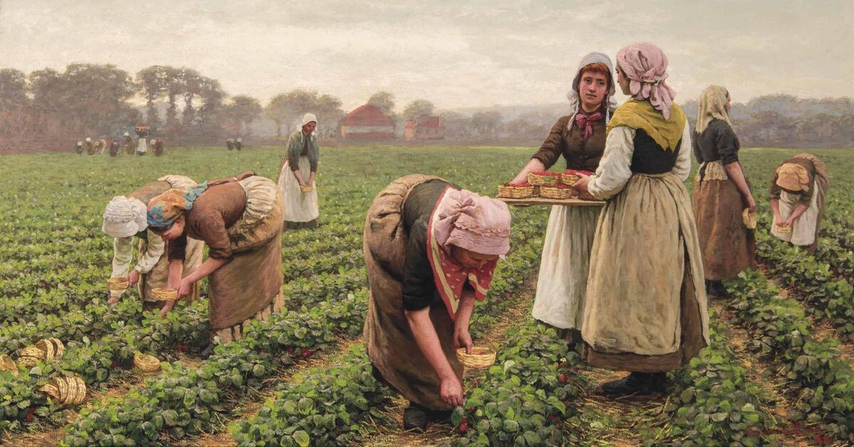 «Сборщики клубники» Уильям Ганнинг Кинг (William Gunning King «Strawberry gatherers»), 1880