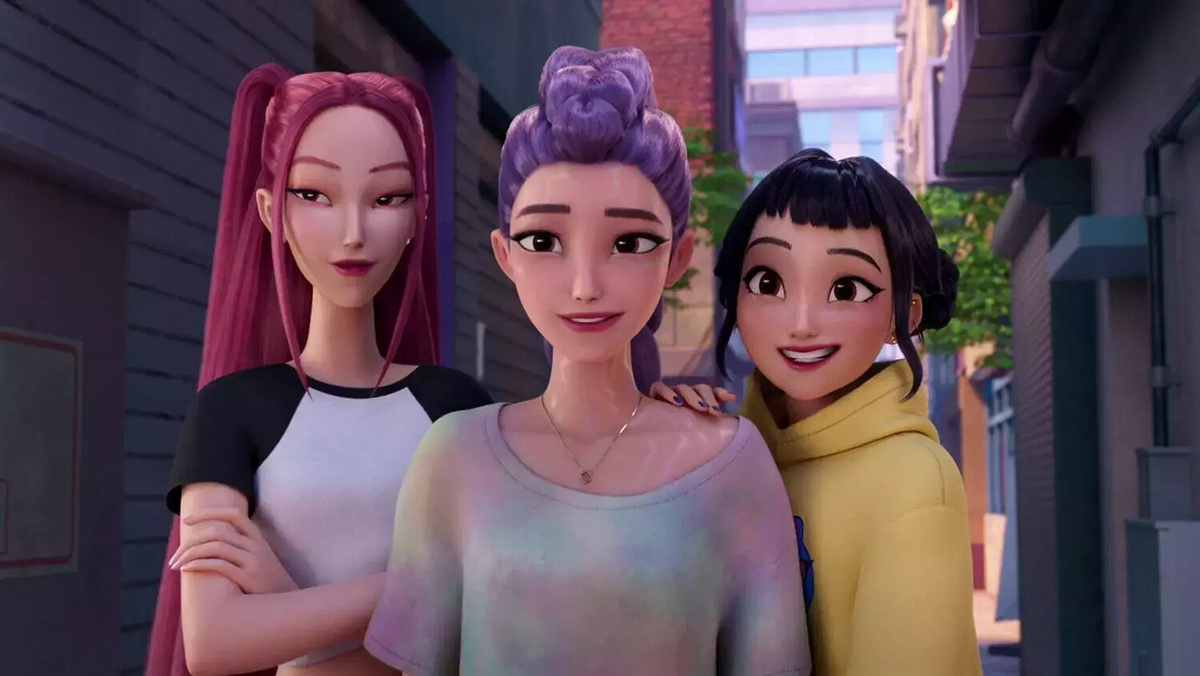 кадр из фильма «Кей-поп-охотницы на демонов»