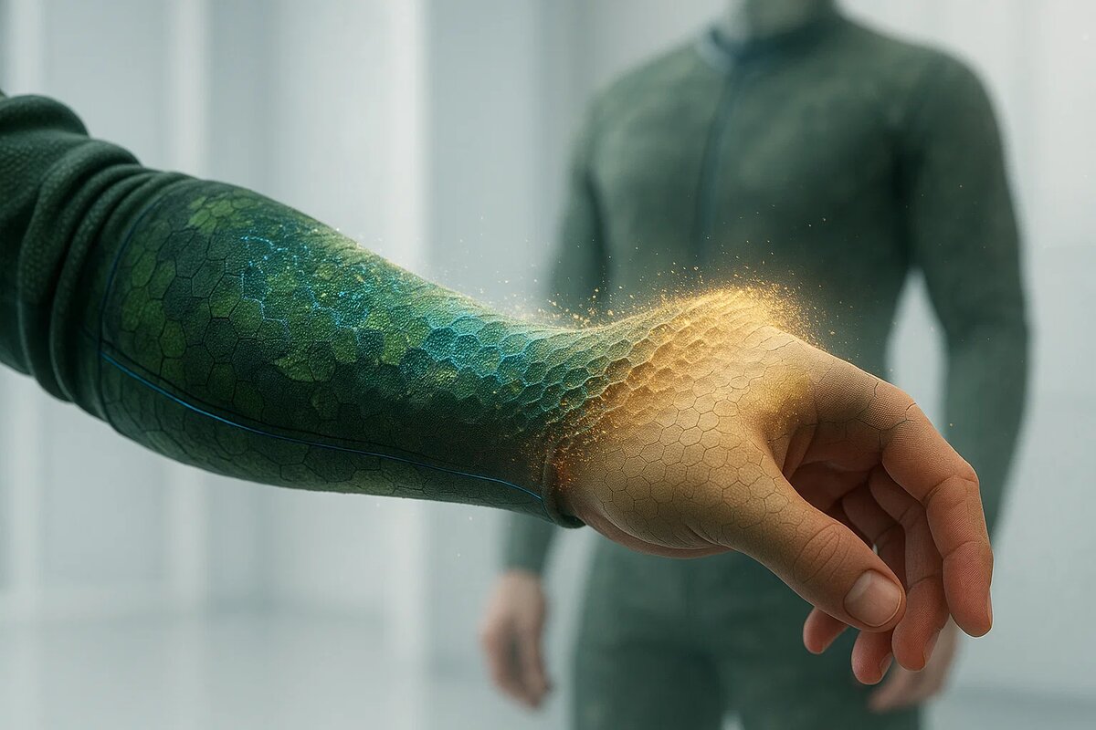 Будущее уже здесь. Инженеры создают материалы, которые, как кожа хамелеона, меняют цвет под воздействием электрического сигнала. Такие технологии основаны на принципе структурной окраски — управлении светом с помощью нанокристаллов, а не пигментов. Это прорыв для адаптивного камуфляжа, «умной» одежды и архитектуры.