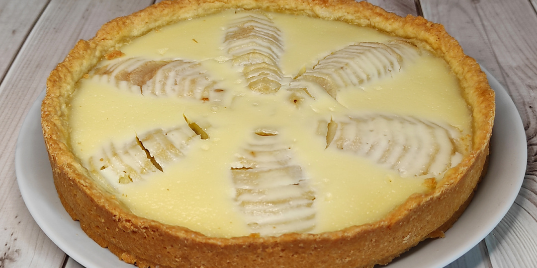 Вкуснейший ПИРОГ с ГРУШЕЙ в сметанной заливке! Вкусная и простая ВЫПЕЧКА к ЧАЮ!