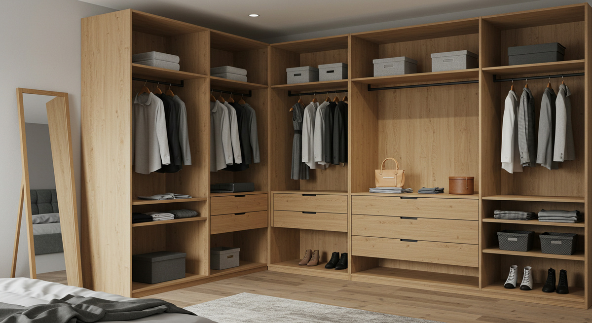 Индивидуальный проект гардеробной комнаты в спальне