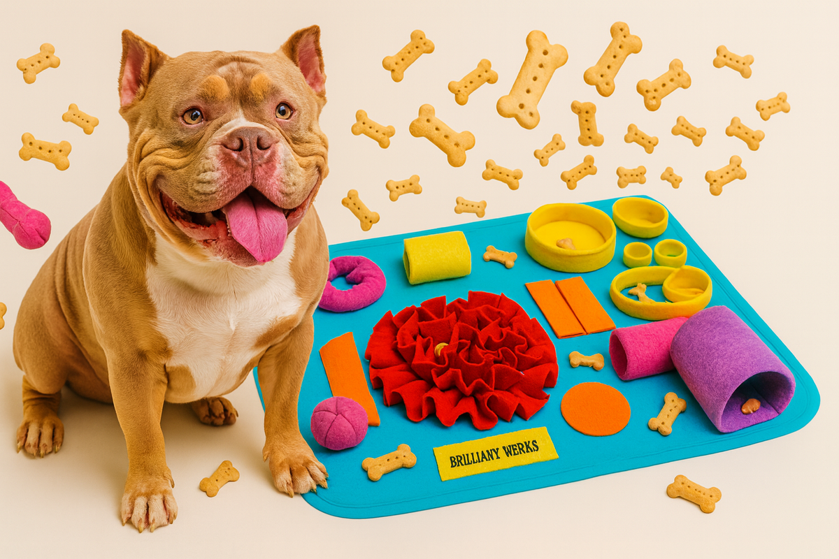 Американский булли Лейлы в роли модели для нейросети 