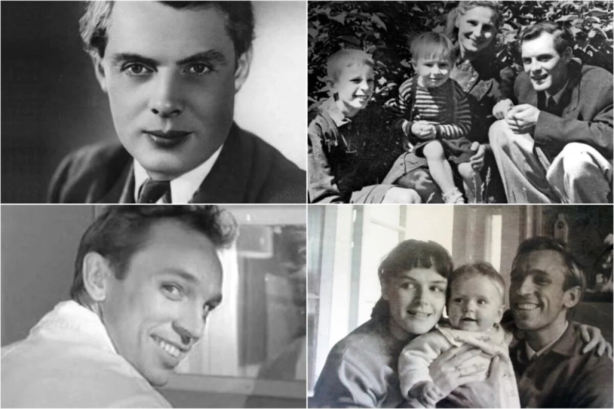    Павел Кадочников; актёр с женой, сыном Петей и племянником Геной; Геннадий Нилов; актер с женой и сыном Алексеем.