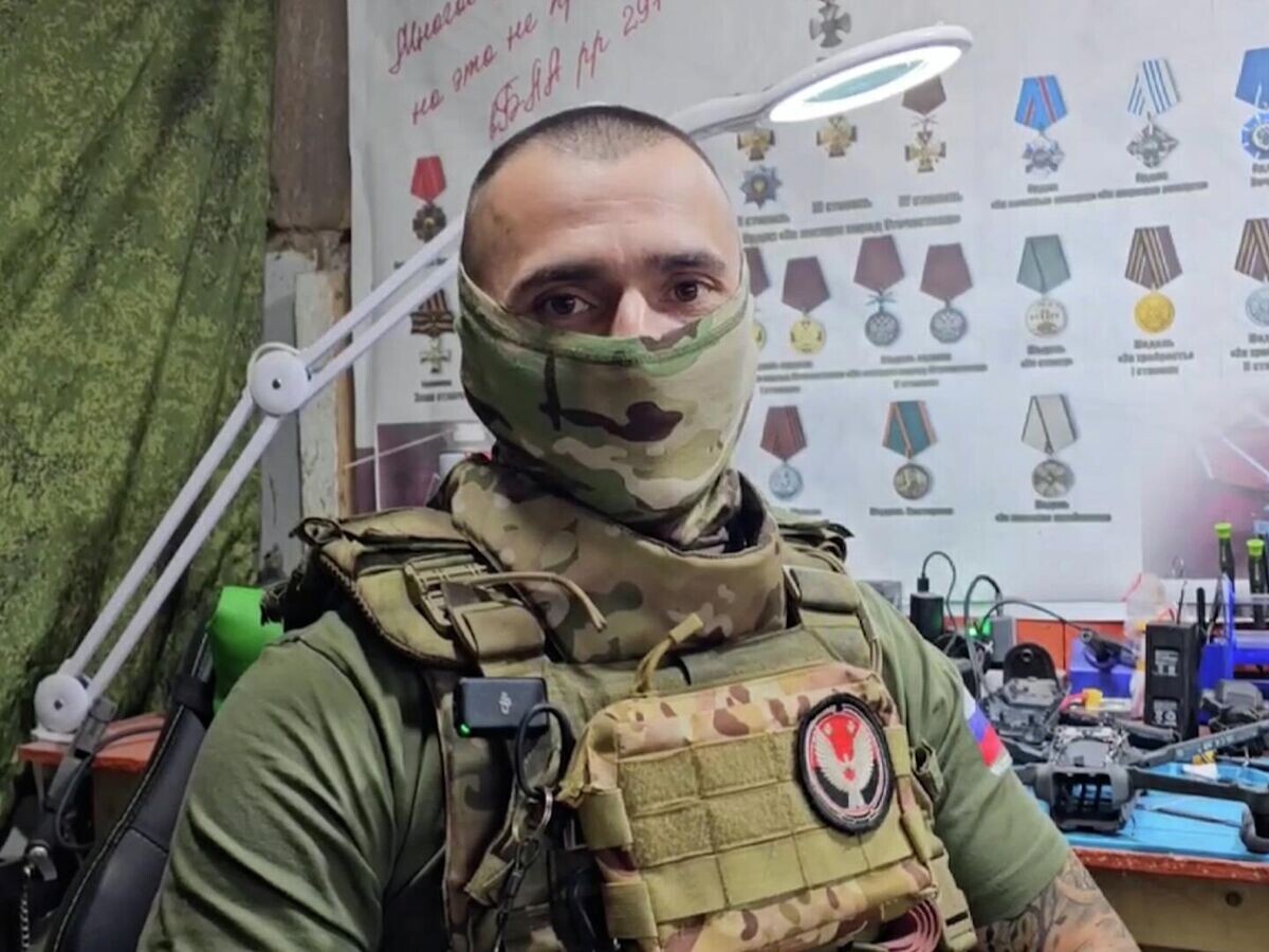    Боец о новых ударных дронах© РИА Новости