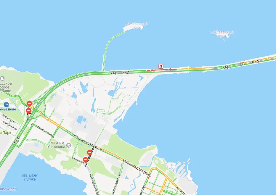    Фото: скрин Яндекс Пробки