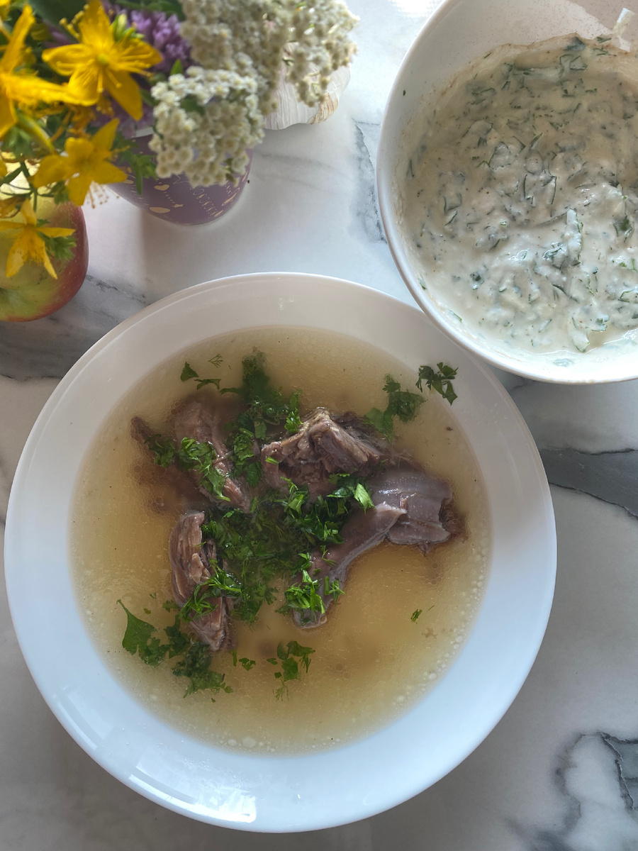 Хаш из говядины с тузлуком.