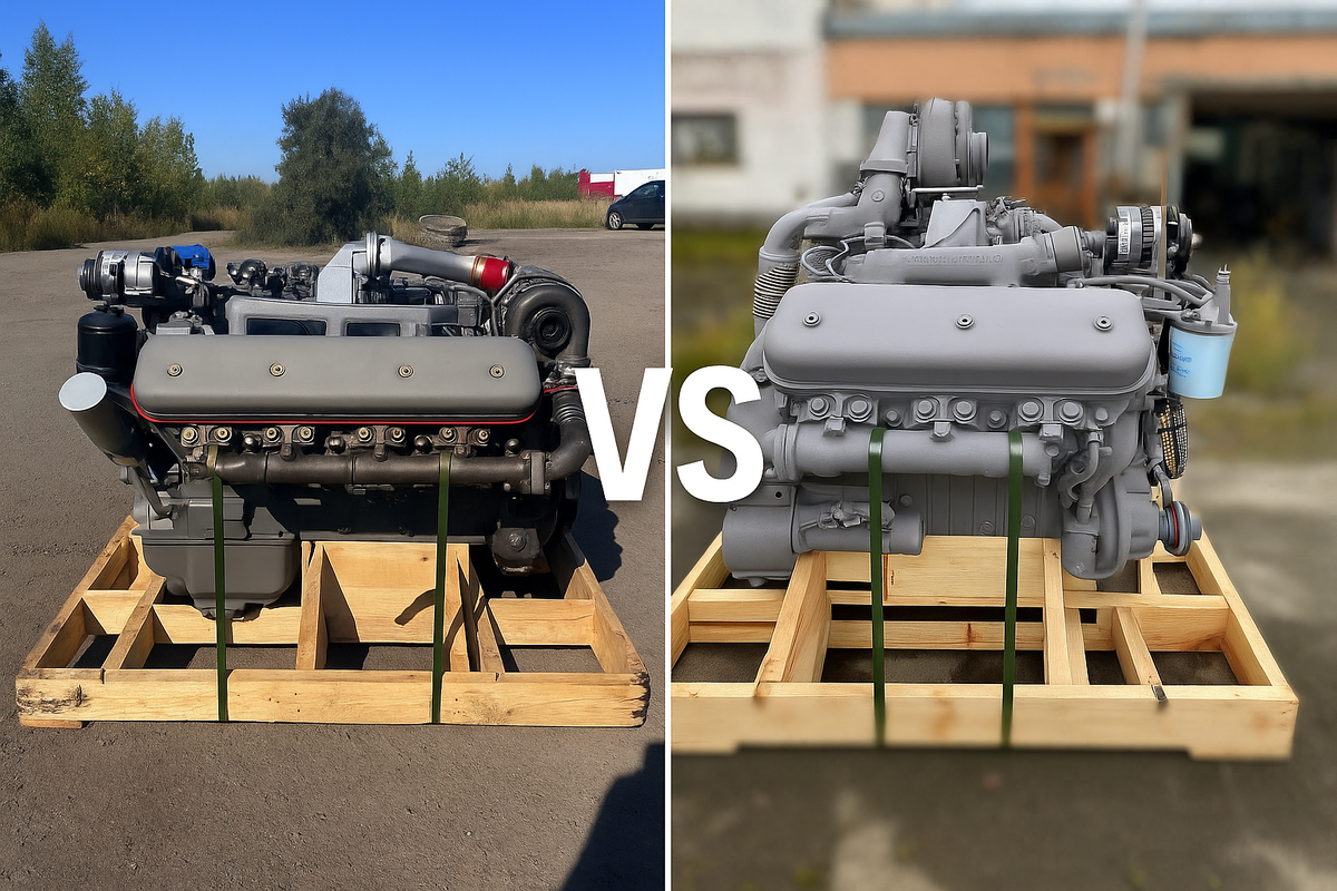 Слева на фото ЯМЗ-238БЛ. Справа ЯМЗ-236НЕ2-3. 