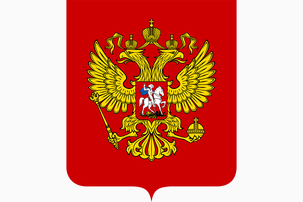 Public Domain / Wikimedia Commons📷Герб России на красном геральдическом щите