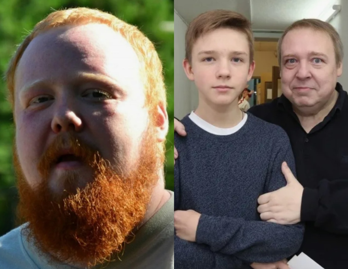 на фото слева - Кирилл Семчев (старший сын Александра) и справа - Федор (младший сын) с отцом Александром Семчевым