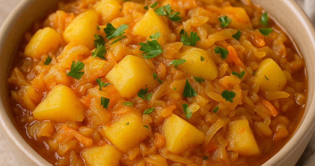 Как приготовить тушеный картофель с капустой так, чтобы все просили добавки