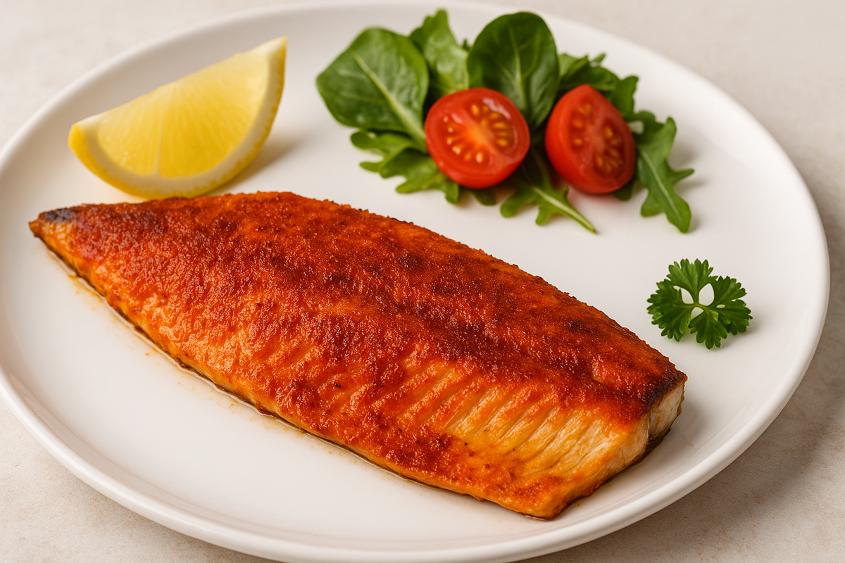 Филе скумбрии запеченное в паприке