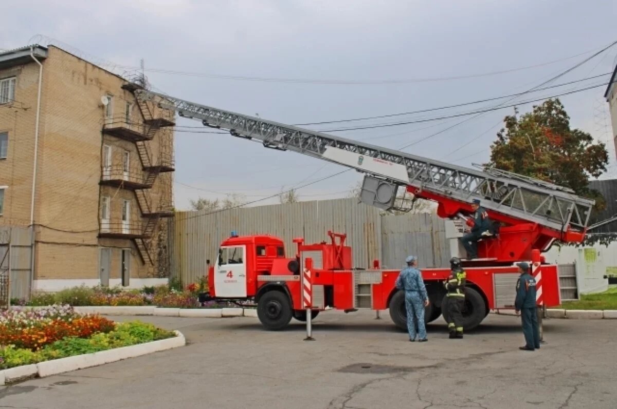    Сотрудники МЧС потушили условный пожар в колонии Челябинской области