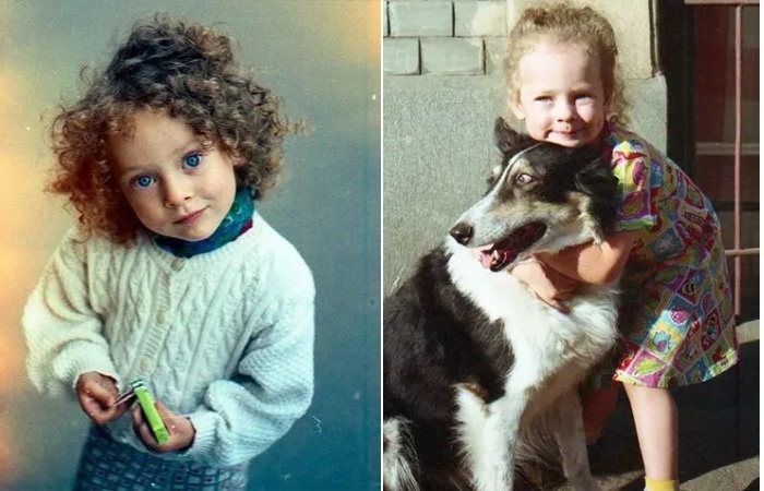 Аглая Тарасова в детстве.