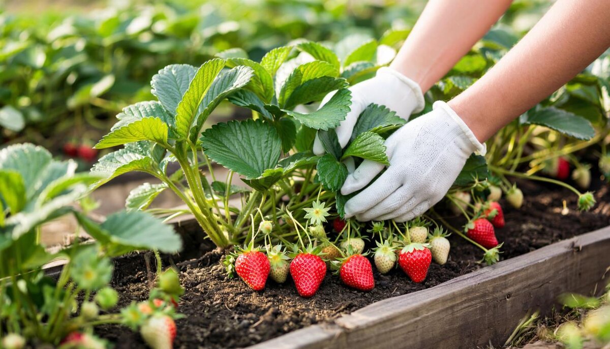 осмотр клубники