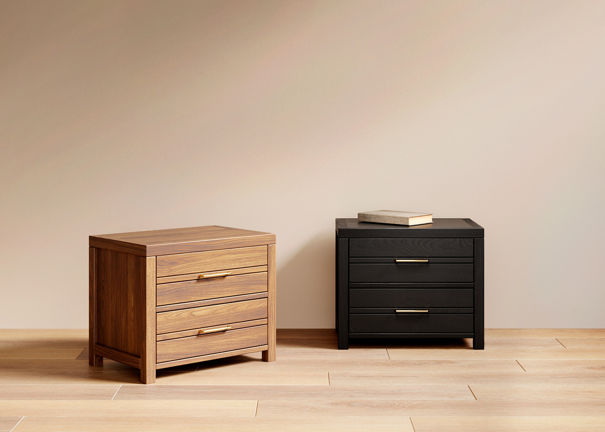 Прикроватная тумба Глазго из массива дуба с выдвижным ящиком ручной работы от Pecker.Moscow