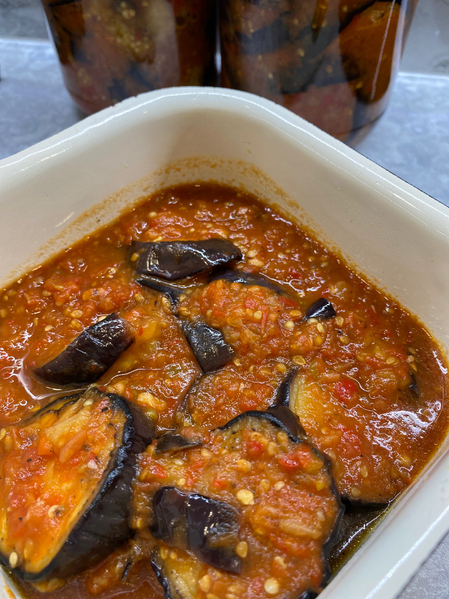 Готовая закуска из баклажан