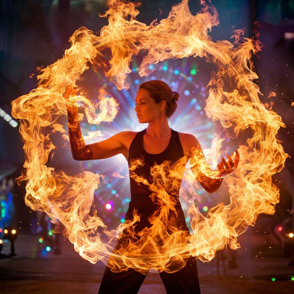 Пирокинез. Иллюстрация сгенерирована нейросетью
