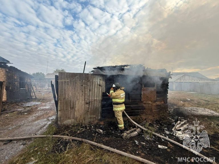    Детская шалость с огнём привела к пожару в Переволоцком районе Оренбуржье