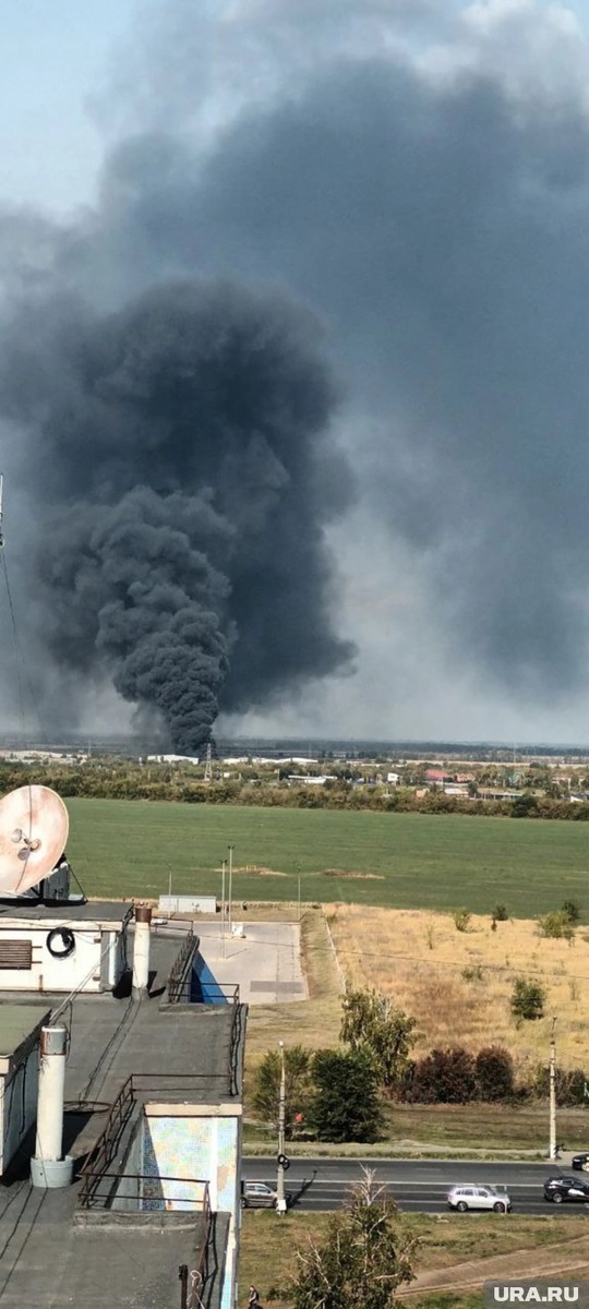 Площадь возгорания составляет 300 квадратных метров. Фото: telegram-канал «Тольятти», t.me