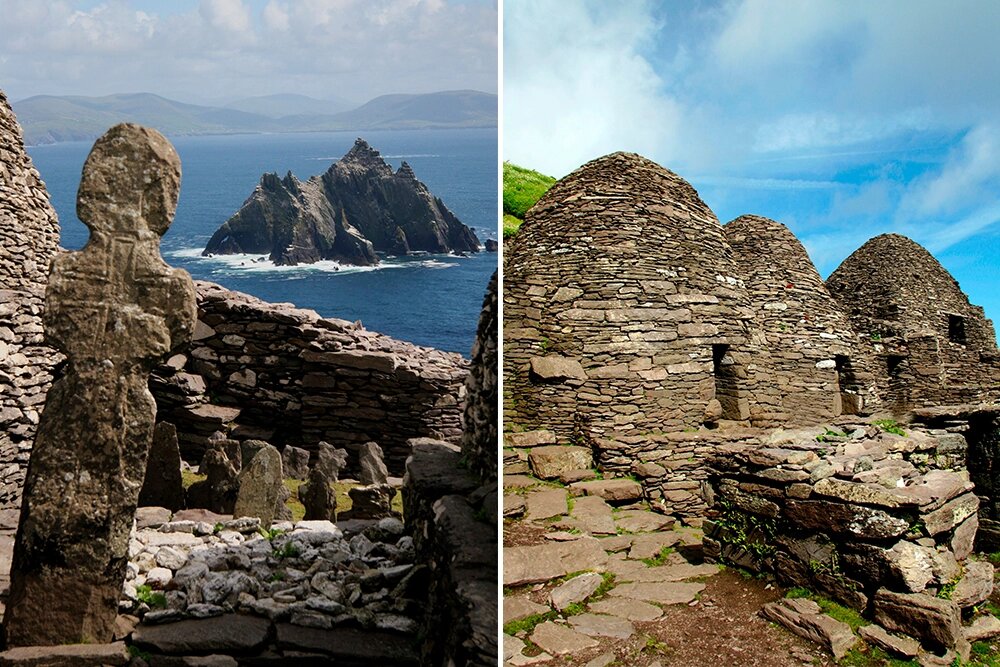    Скеллиг Майкл или гора Михаила. Фото: www.globallookpress.com/ коллаж АиФ