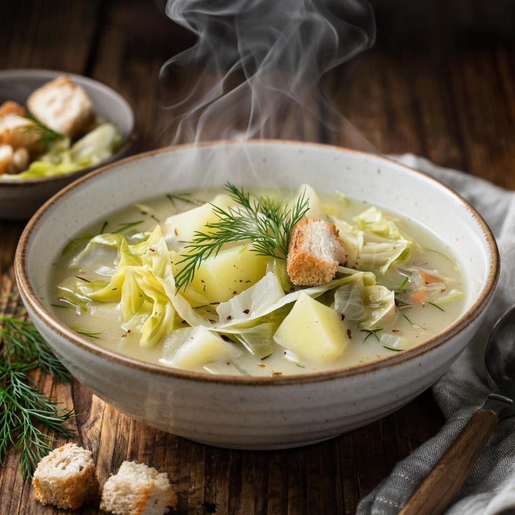 Суп с картофелем и капустой 