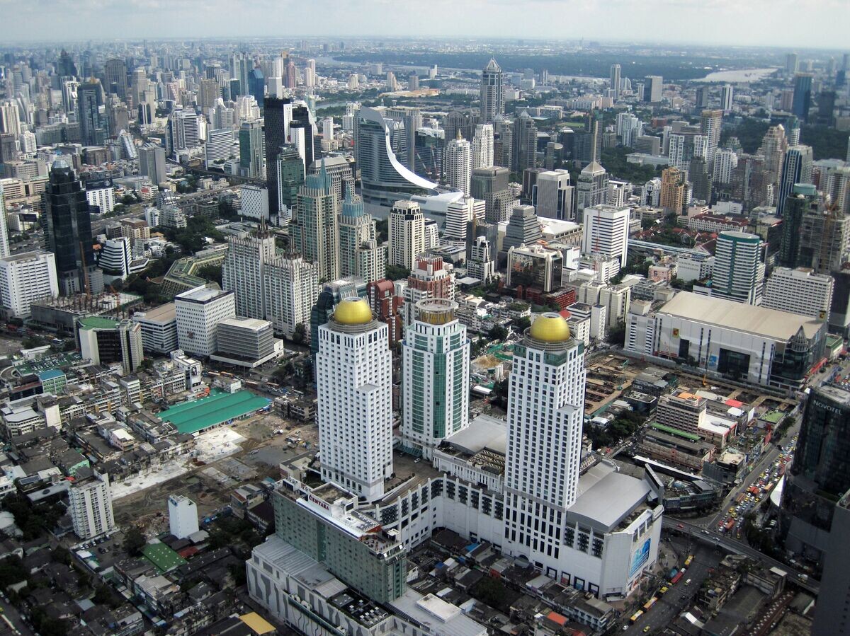    Вид на Бангкок со смотровой площадки Baiyoke Sky Hotel расположенной на 88-ом этаже здания© РИА Новости / Виталий Аньков