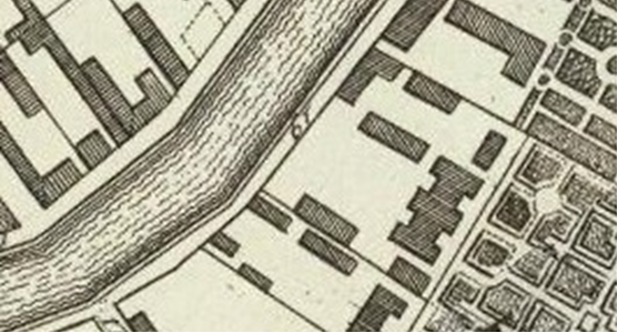 Выкопировка из «Плана Столичного города Санктпетербурга с изображением знатнейших онаго проспектов, изданный трудами Императорской Академии наук и художеств» 1753 года.