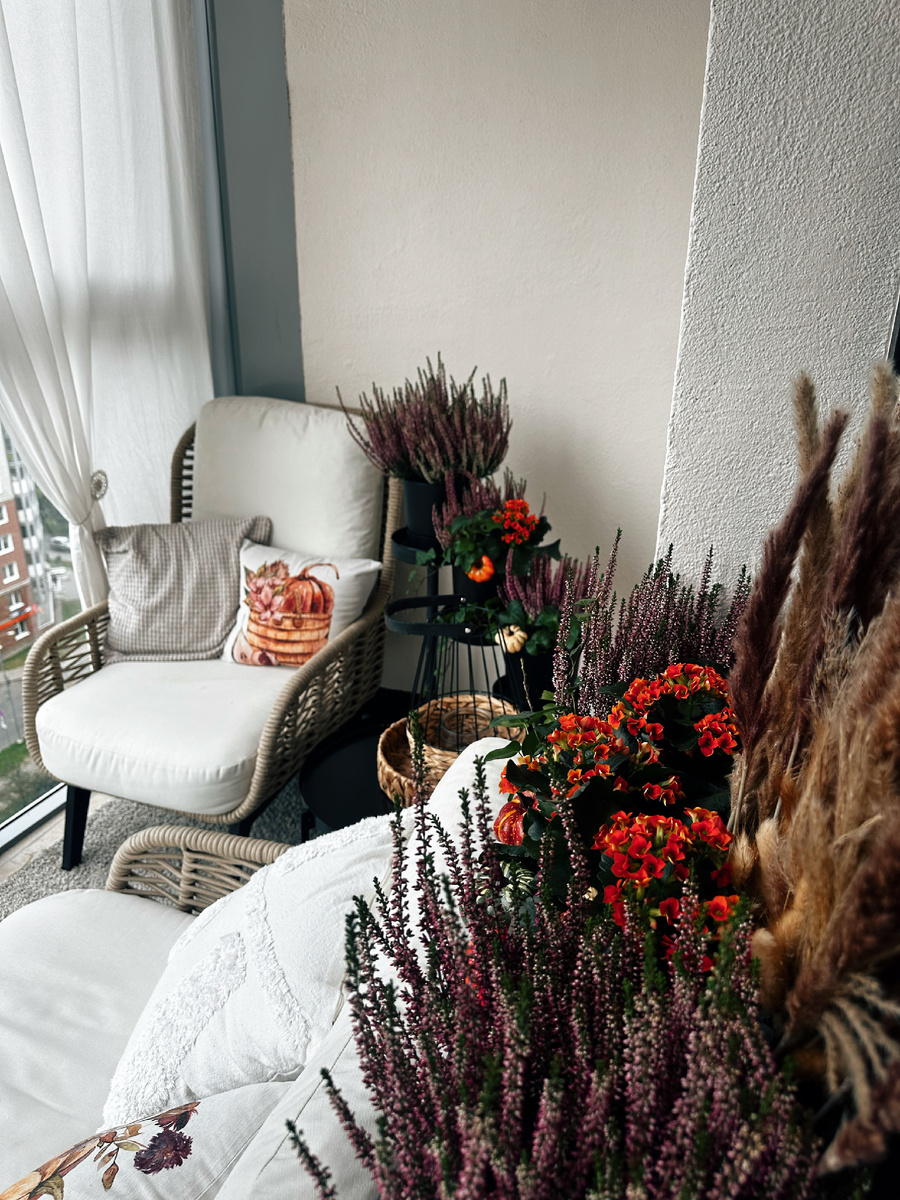 Осеннее оформление балкона 🍁