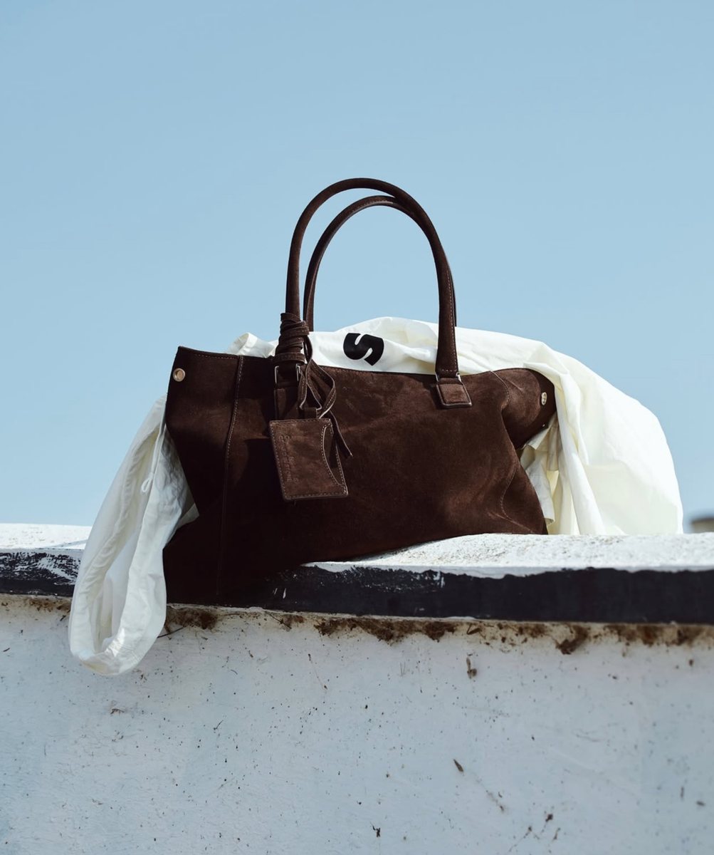    замшевая большая сумка