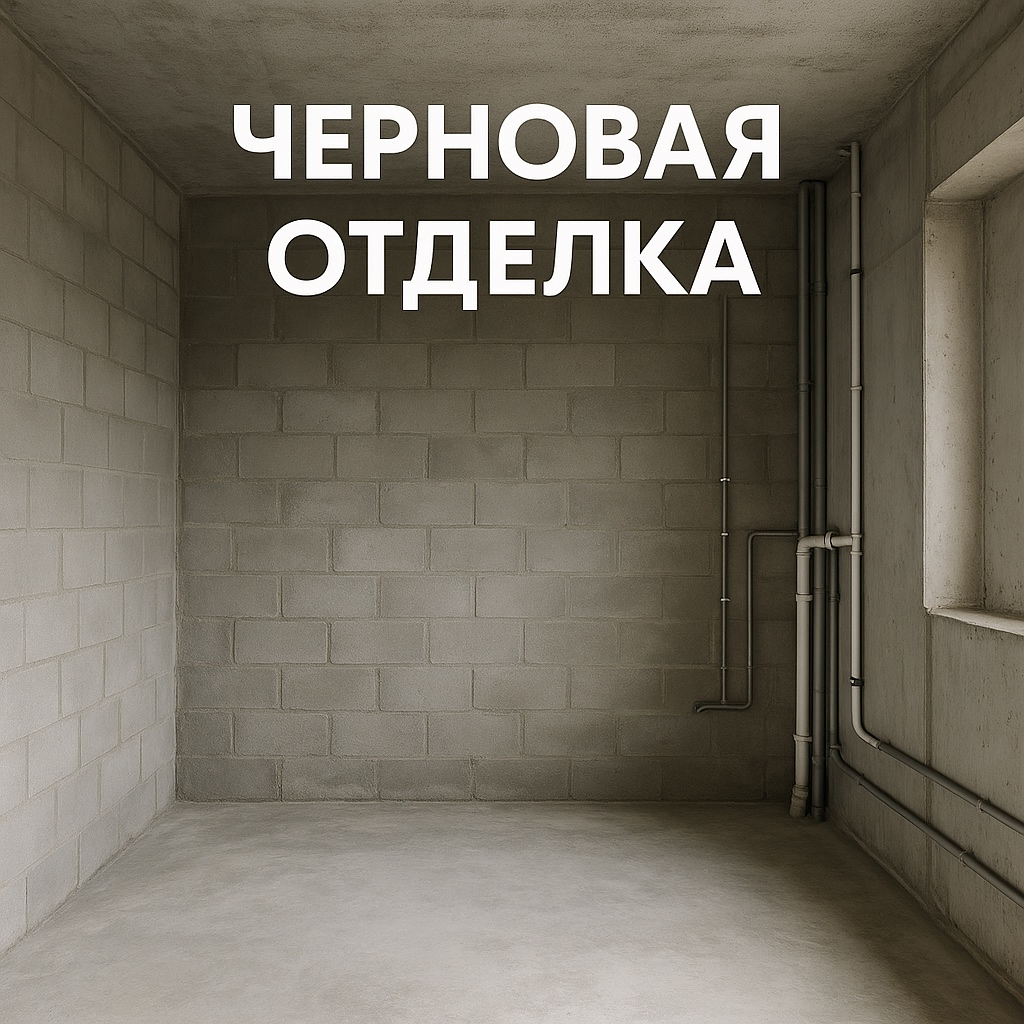 Также называют «без отделки» или «базовая отделка»