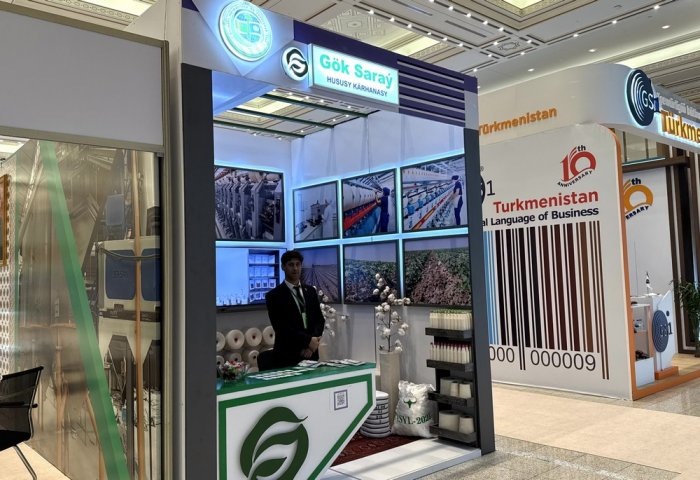 Стенд компании Gök Saraý на Выставке экономических достижений Туркменистана, 18 сентября, 2025 г., Ашхабад, Туркменистан (Фото: БТ)