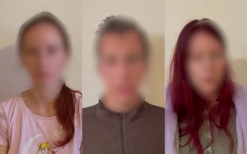    Задержанное трио. Кадр из оперативной съёмки