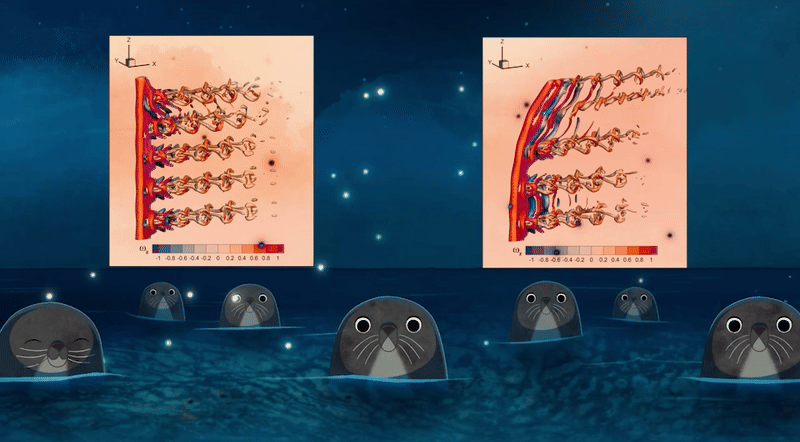   N + 1; Song of the Sea / Cartoon Saloon, 2014; Qian Xue et al. / Physics of Fluids, 2025