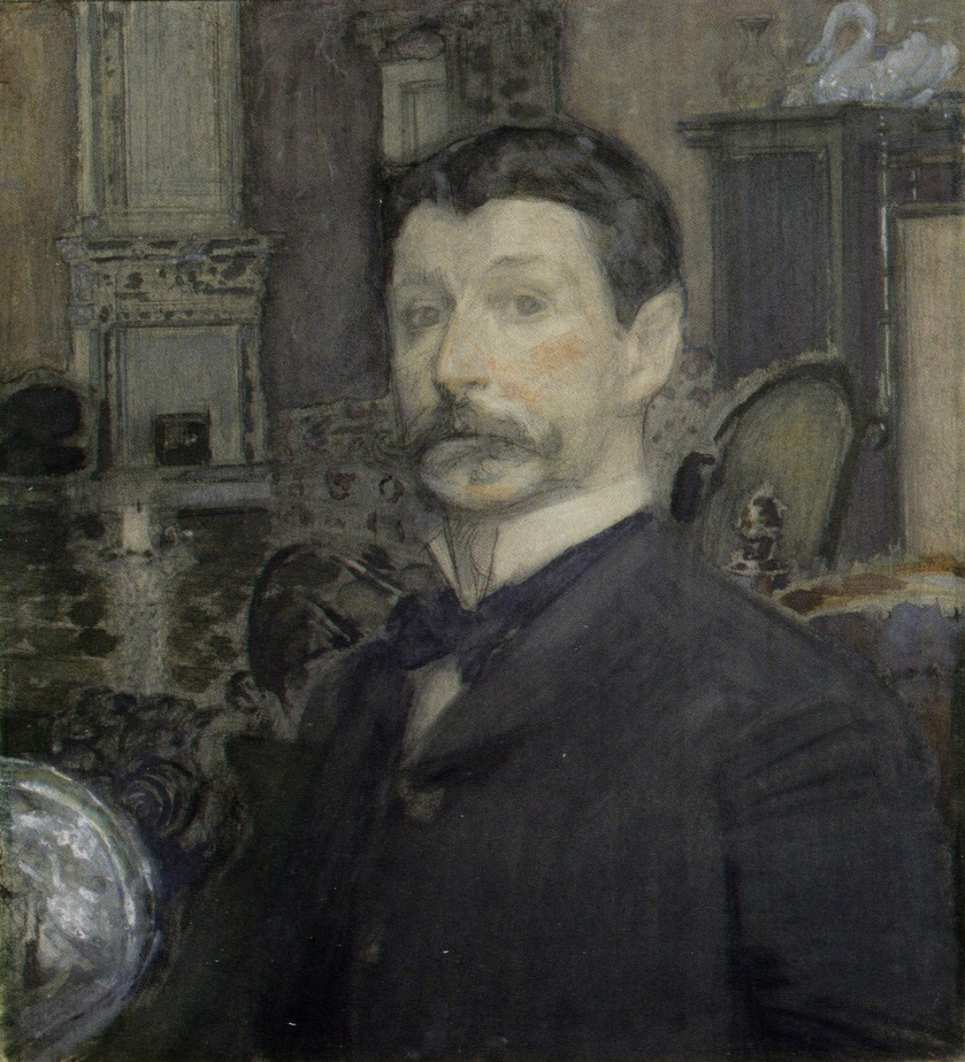 Михаил «Автопортрет с раковиной». Конец 1904 – начало 1905.