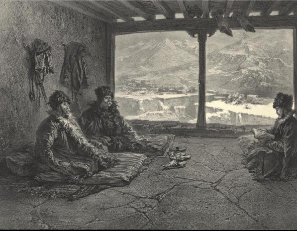 Чтение Корана. Г. Г. Гагарин