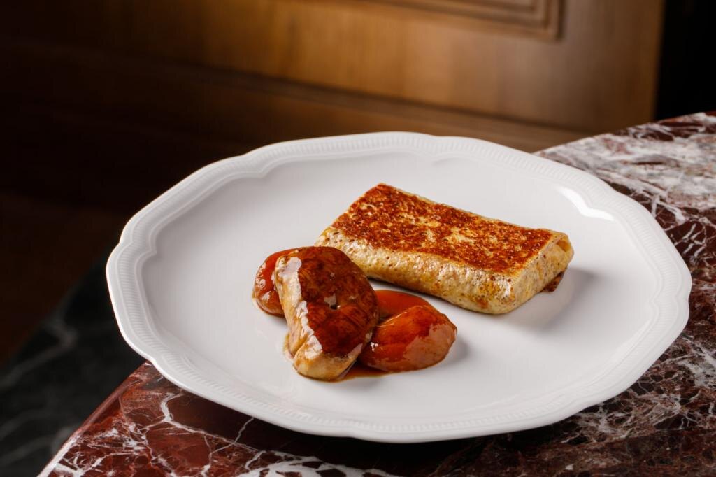 Блины с уткой и фуа-гра