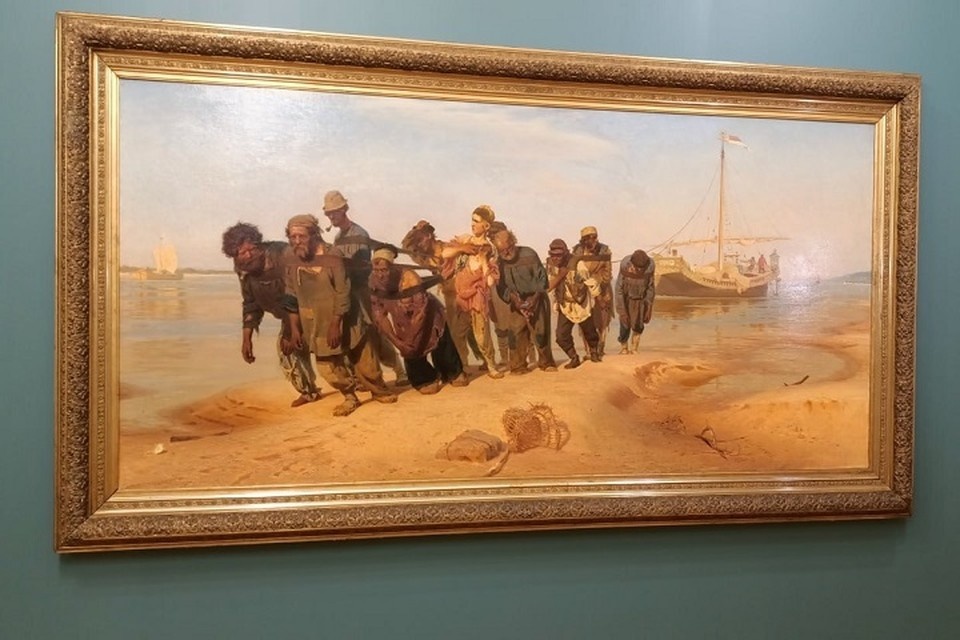    Картина Ильи Репина "Бурлаки на Волге" вернулась в Самару спустя 21 год. Татьяна ПЕТУНИНА