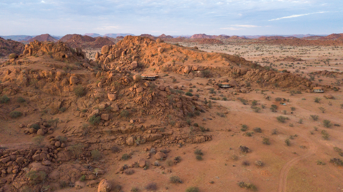 Вид с дрона в Намибии