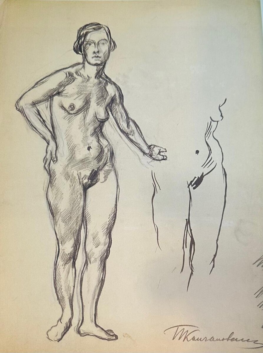 Пётр Кончаловский. «Стоящая натурщица». 1928