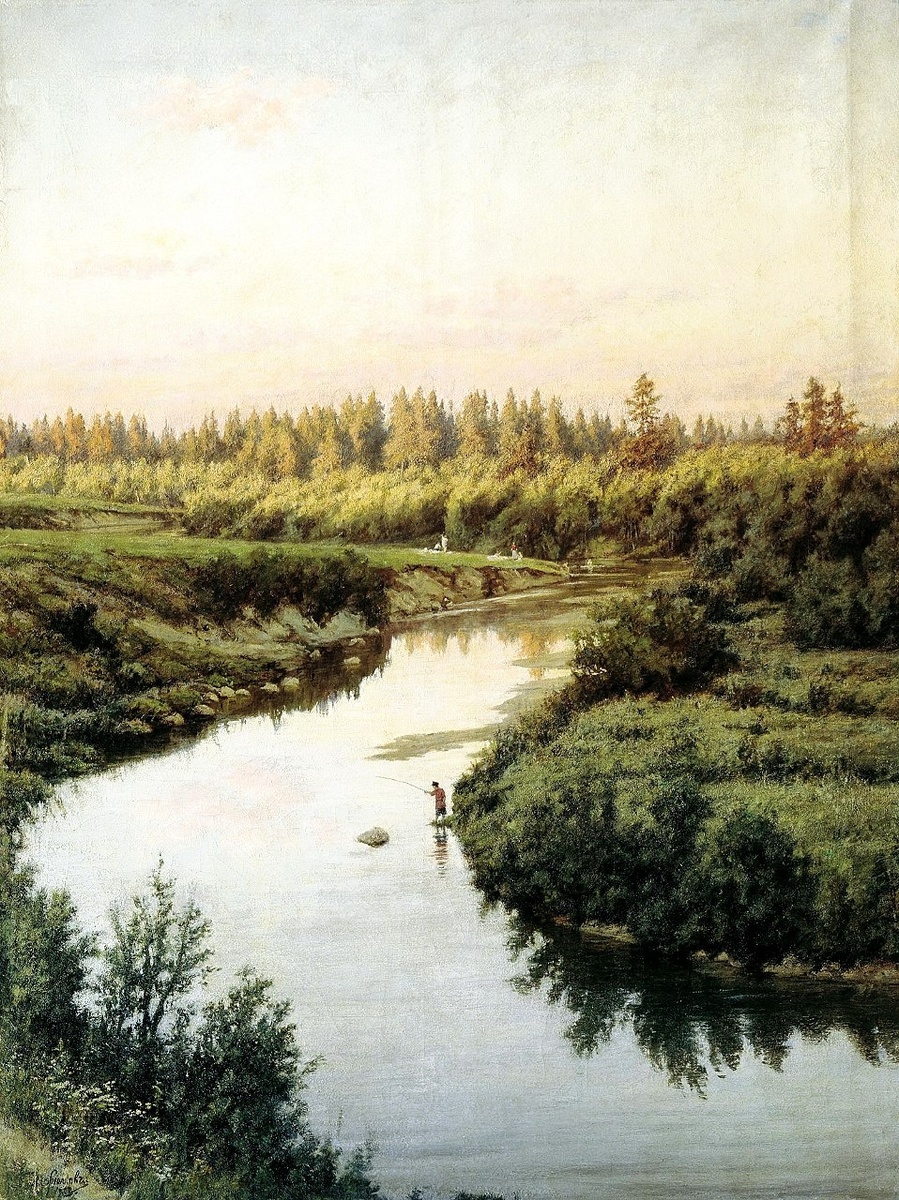 Пейзаж с рекой. 1900 Холст, масло. 145 x 110 см Ставропольский краевой музей изобразительных искусств