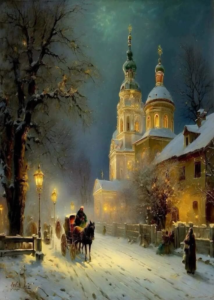 Павел Александрович Брюллов (1840-1914). ,Зимний вечер"